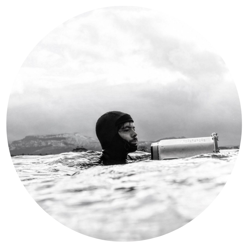 James Symmonds, specializing in surf and outdoor cinematography with a passion for underwater videography.